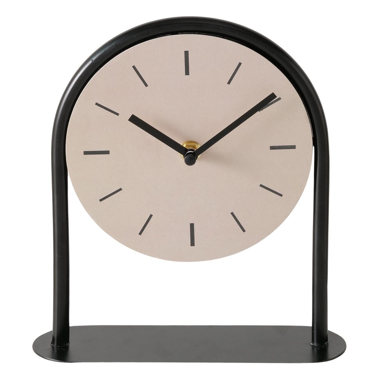 BOLTZE GRUPPE GmbH Tischuhr DIABOLO, Beige, Schwarz, Eisen, Höhe 22 cm günstig online kaufen