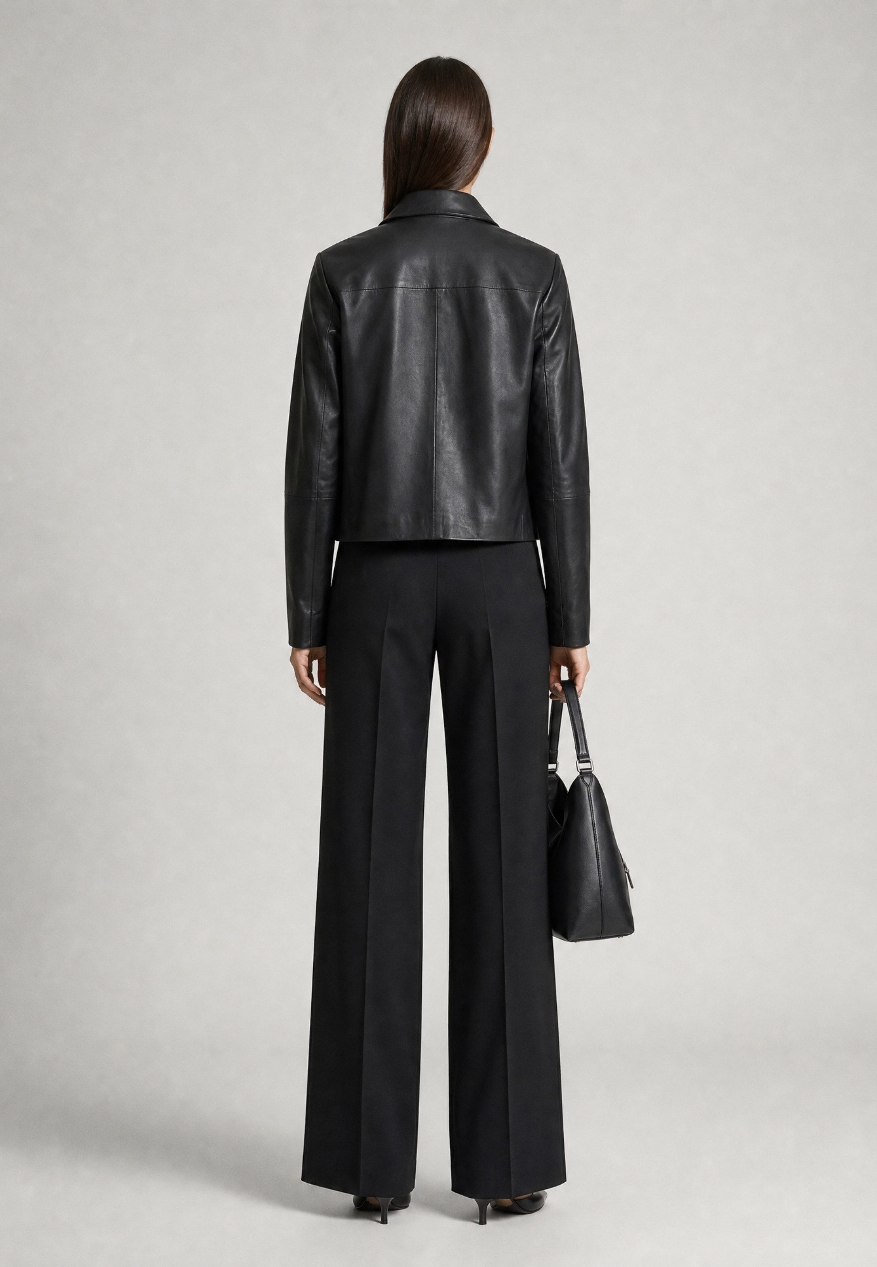 RICANO Lederjacke Cecila Lederjacke im Bolero-Stil mit Polokragen