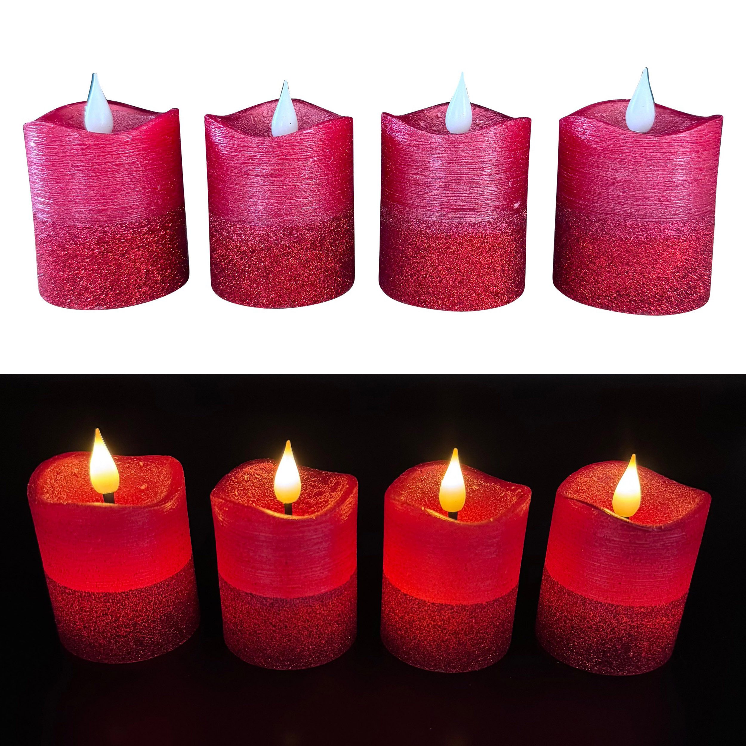 Online-Fuchs LED-Kerze 4 Votivkerzen, Teelichter XL günstig online kaufen