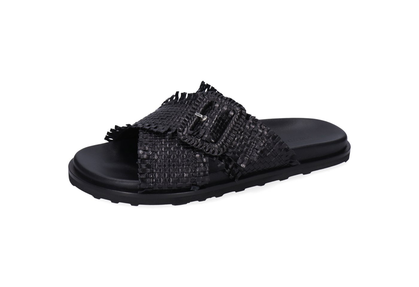 Melvin & Hamilton Petra 7 Leder-Geflochtene Schuhe für Damen Pantolette Flache Absätze, Echtes Leder, Von Hand geflochten
