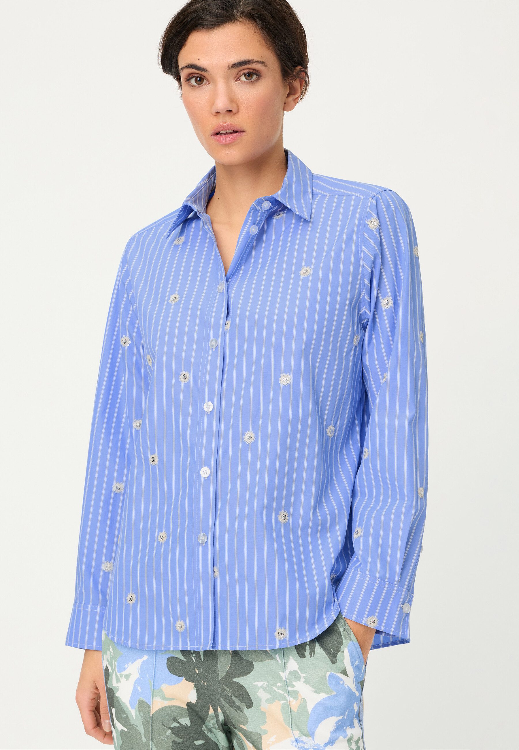 Olsen Hemdbluse Bluse mit dekorativem Streifendruck günstig online kaufen