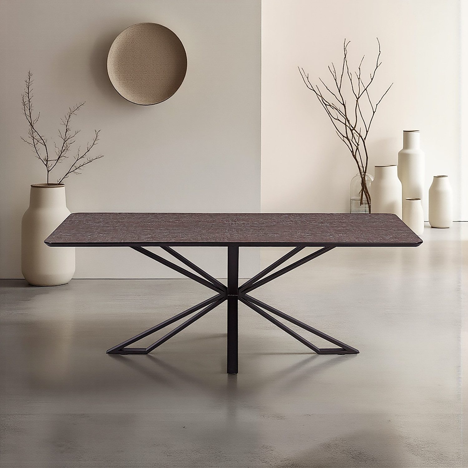 Homestyle4u Esstisch 200x100 cm Esszimmertisch Küchentisch Metall Massiv In günstig online kaufen