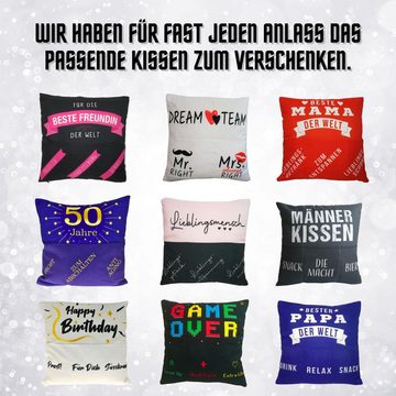 Bada Bing Dekokissen Kissen mit Taschen zum befüllen Beste Freundin-Kissen Geschenkidee, Kissen mit 3 Taschen zum befüllen