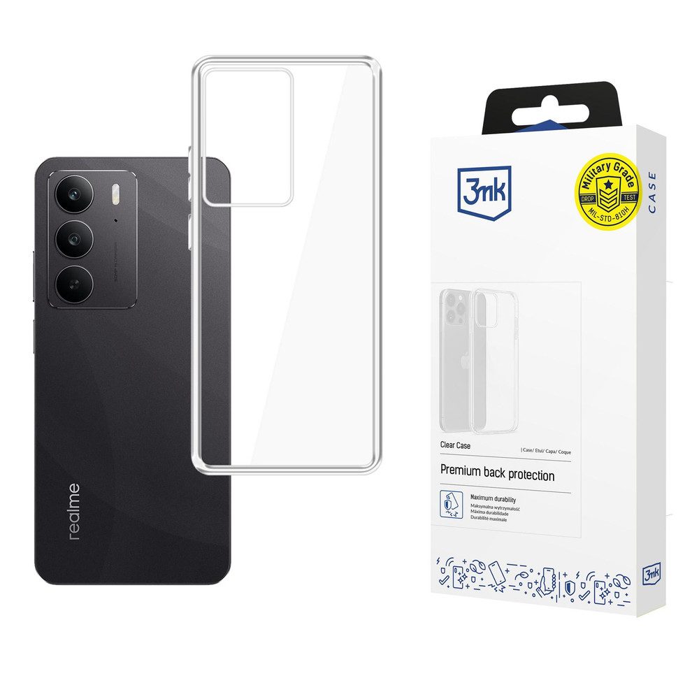 3MK Smartphone-Hülle Handyhülle Schutzhülle Smartphone, transparent, Kameraschutz, sturzgeprüft, dünn