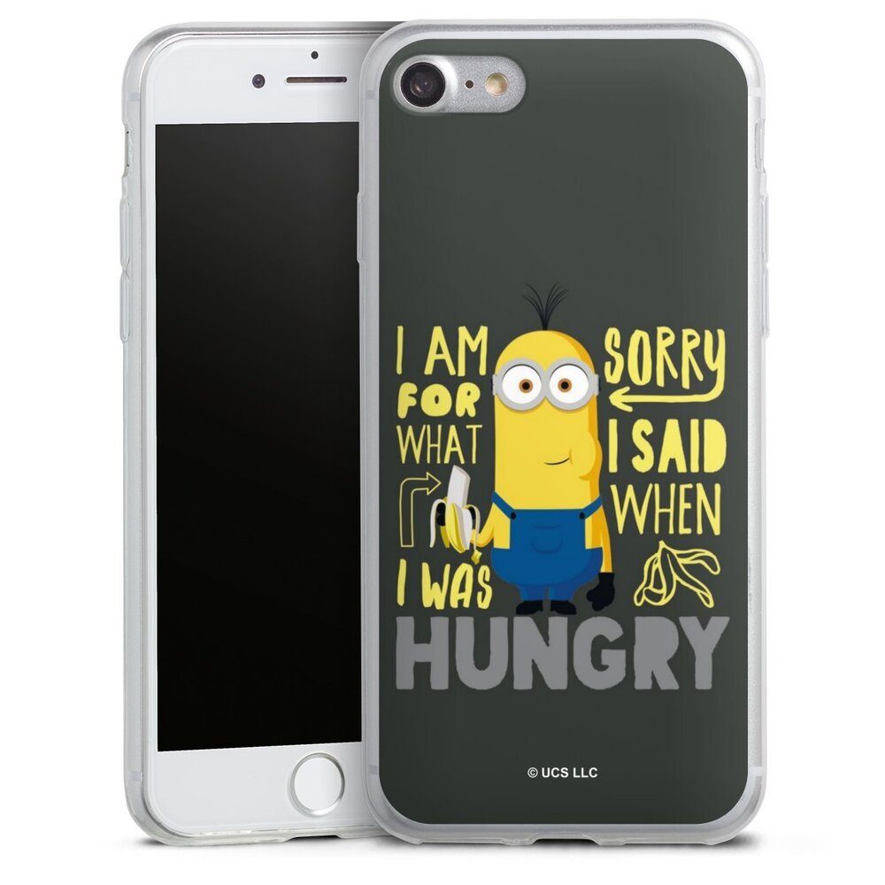 DeinDesign Handyhülle Minions Kevin Banane Minions Hungry, Apple iPhone 8 Slim Case Silikon Hülle Ultra Dünn Schutzhülle