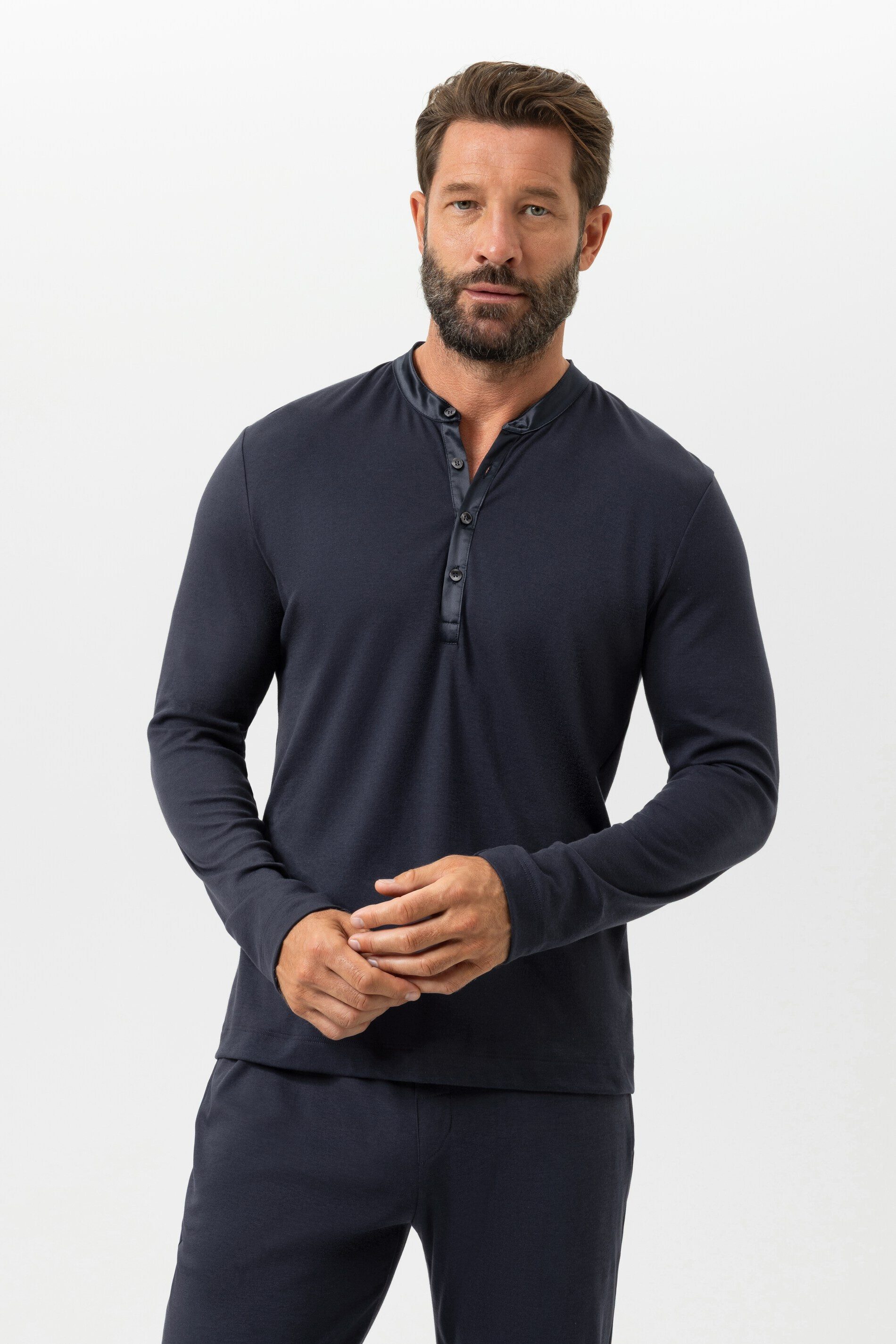 Mey Langarmshirt Mey male Shirt Serie Aarhus uni (1-tlg)