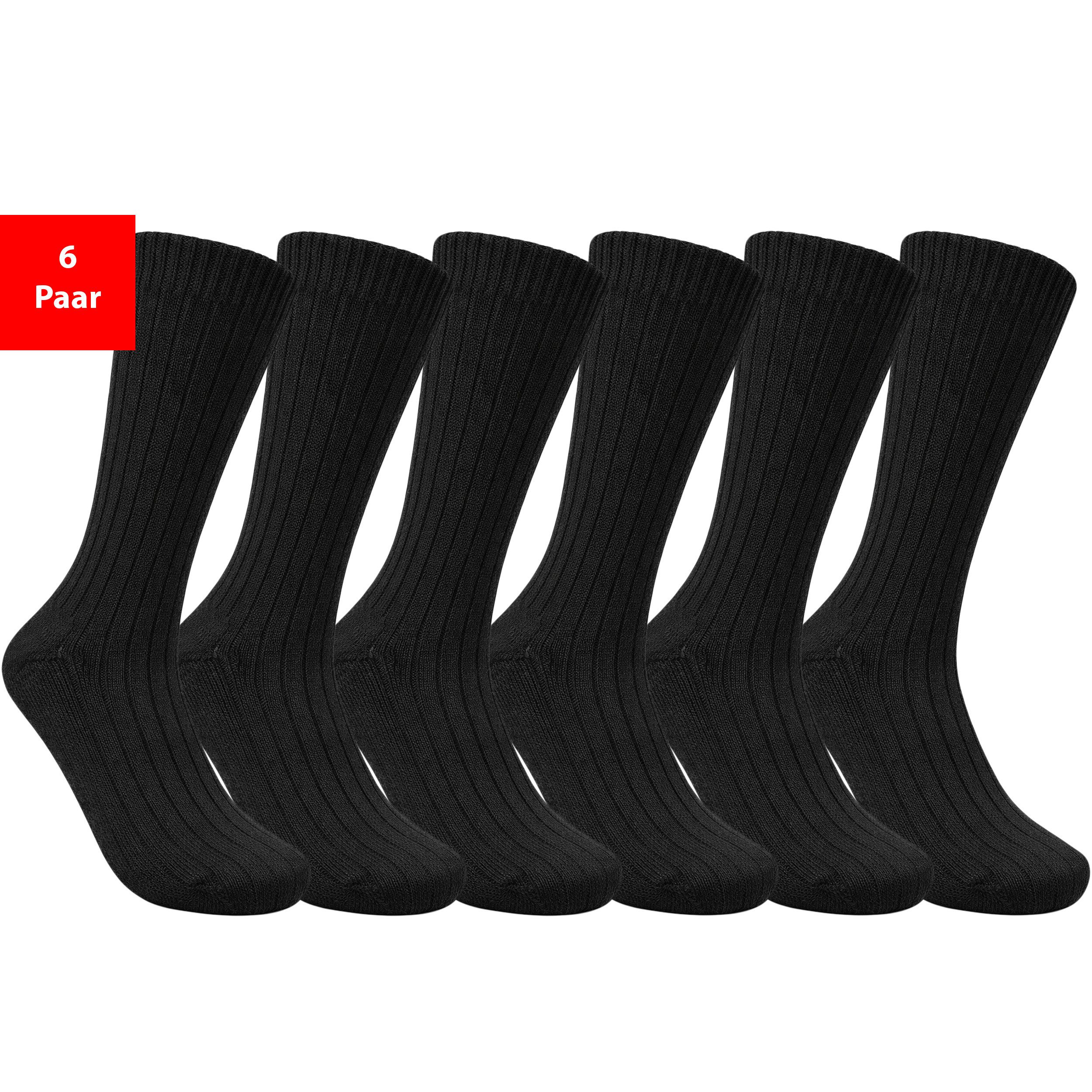 Norwegersocken mit Wolle 3–6 Paar für Damen & Herren Winter Thermo Wollsocken Socken