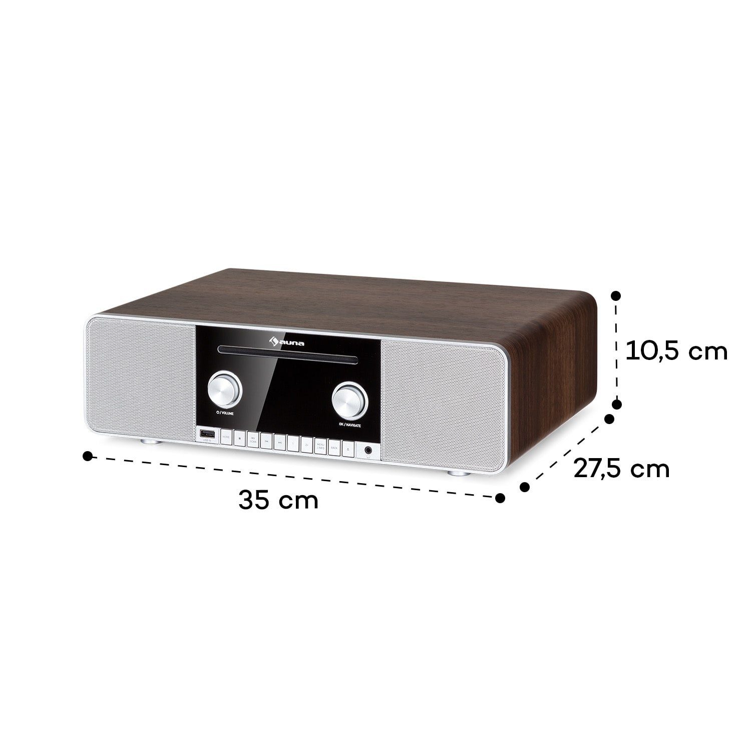 (DAB/DAB+ MKII und Holz Auna Connect Tuner 10 UKW-RDS-Empfänger;Internetradio, Radio CD W)