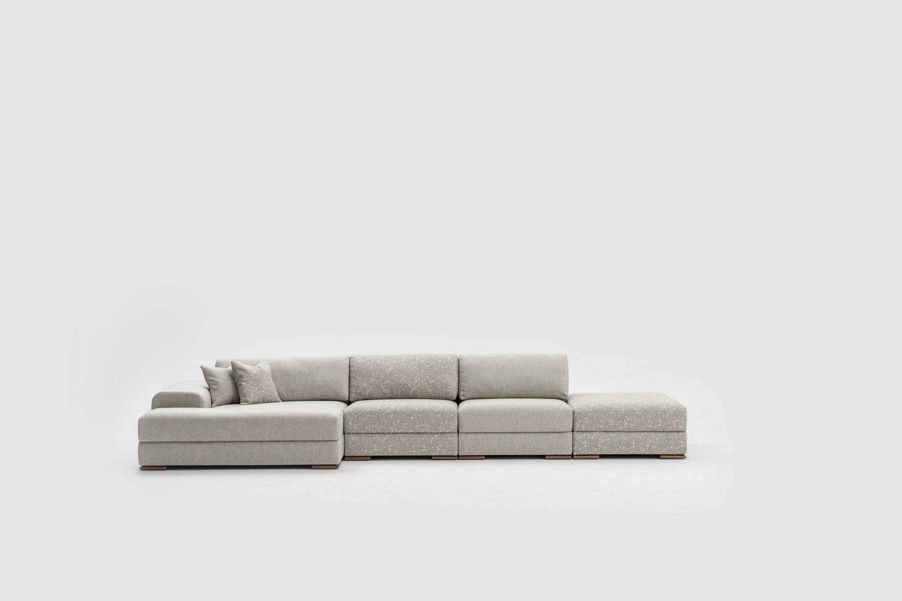 JVmoebel Ecksofa Luxus Ecksofa L form Wohnzimmer Polster Textil Modern 415x150, Made in Europe