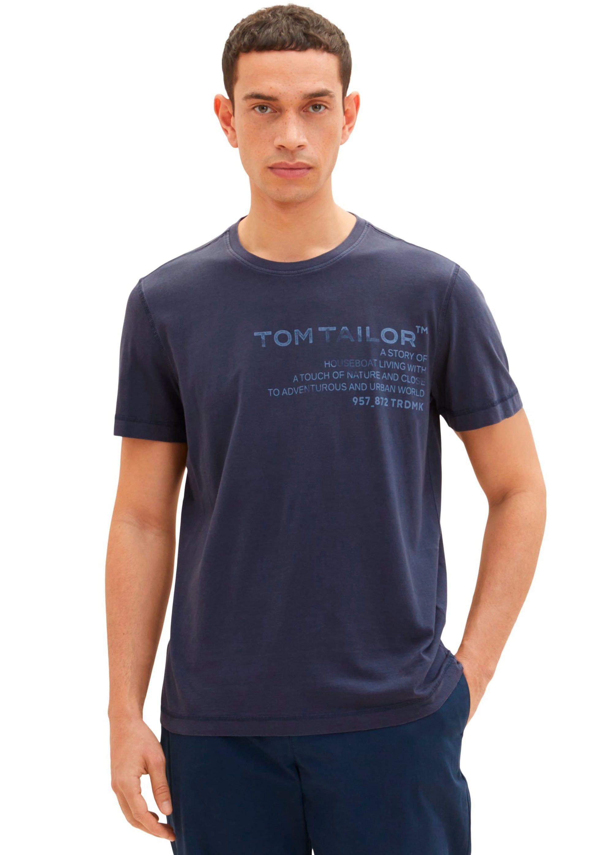 TOM TAILOR T-Shirt dunkelblau