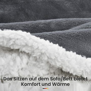 Wohndecke Sherpa-Decke mit Ärmeln, TV-Decke aus Lambswool, MAGICSHE