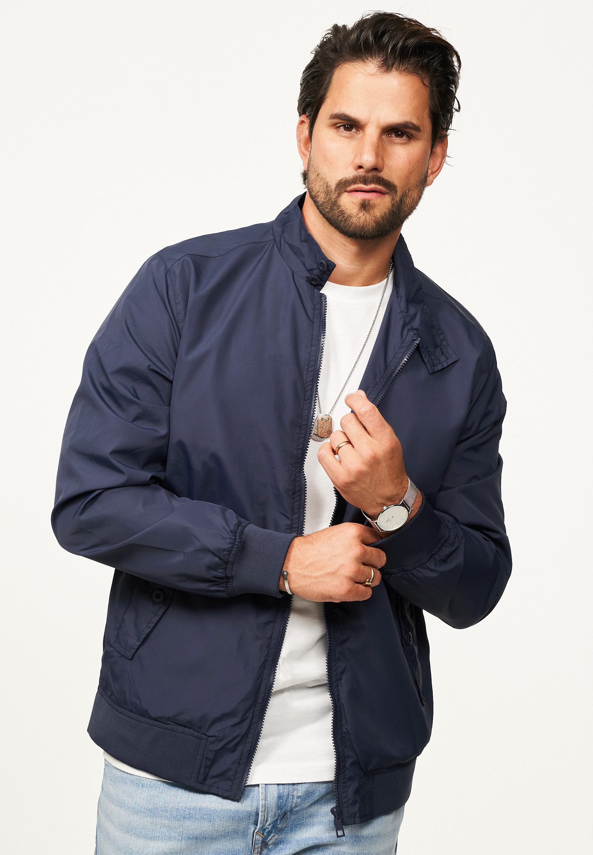 SOULSTAR Blouson mit hochschließbaren Kragen leichte Harington-Sommerjacke günstig online kaufen