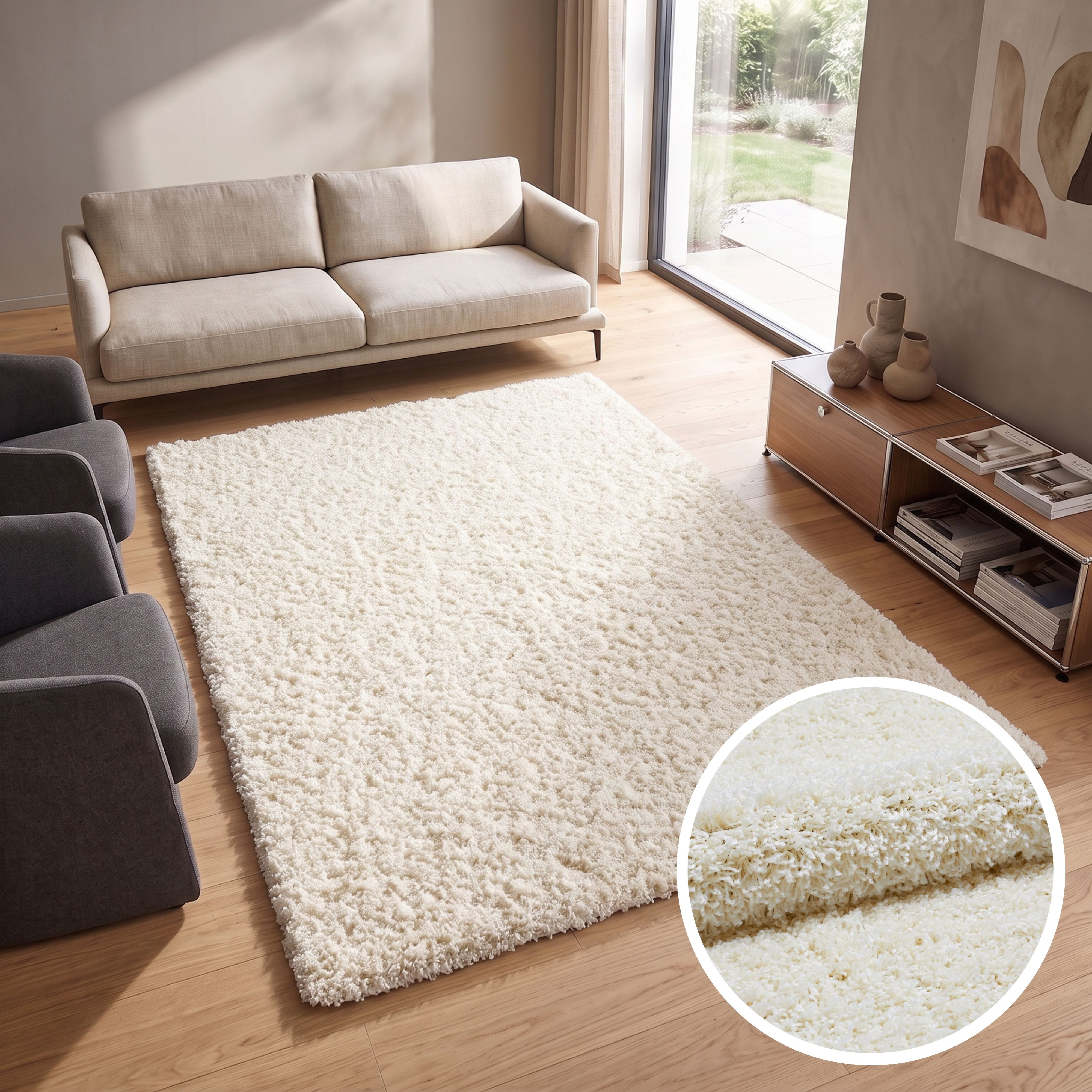 OTTO home Hochflor-Teppich Viva Shaggy, in Standard- und Premium-Qualität, 30 mm oder 45 mm Höhe, rechteckig, Uni Farben, einfarbig, weich, kuschelig, Läufer, Kundenliebling