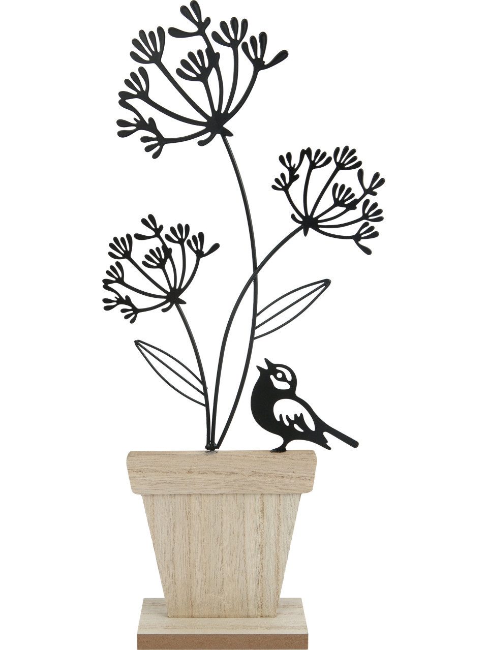 Trend Line Dekohänger TrendLine Aufsteller Holz Blumen mit Vogel 45 x 6 günstig online kaufen