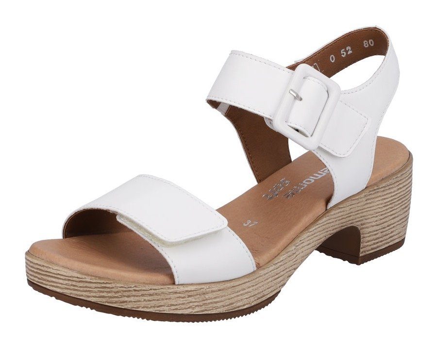 Remonte ELLE-Collection Sandalette mit Klettverschlüssen weiß