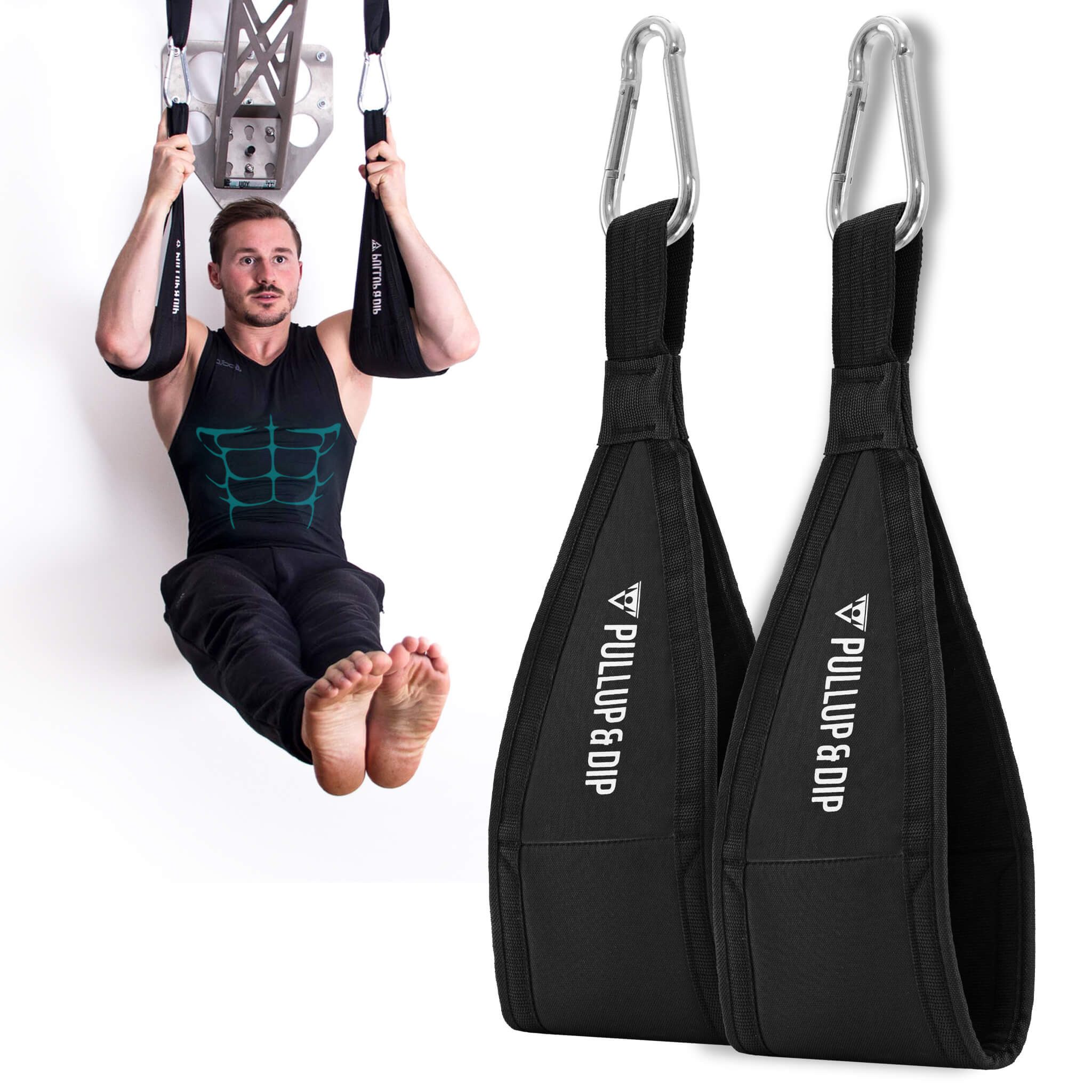 Pullup & Dip Bauchtrainer Bauchmuskelschlaufen Armschlaufen für Bauchtraining, Belastbarkeit von bis zu 200 kg
