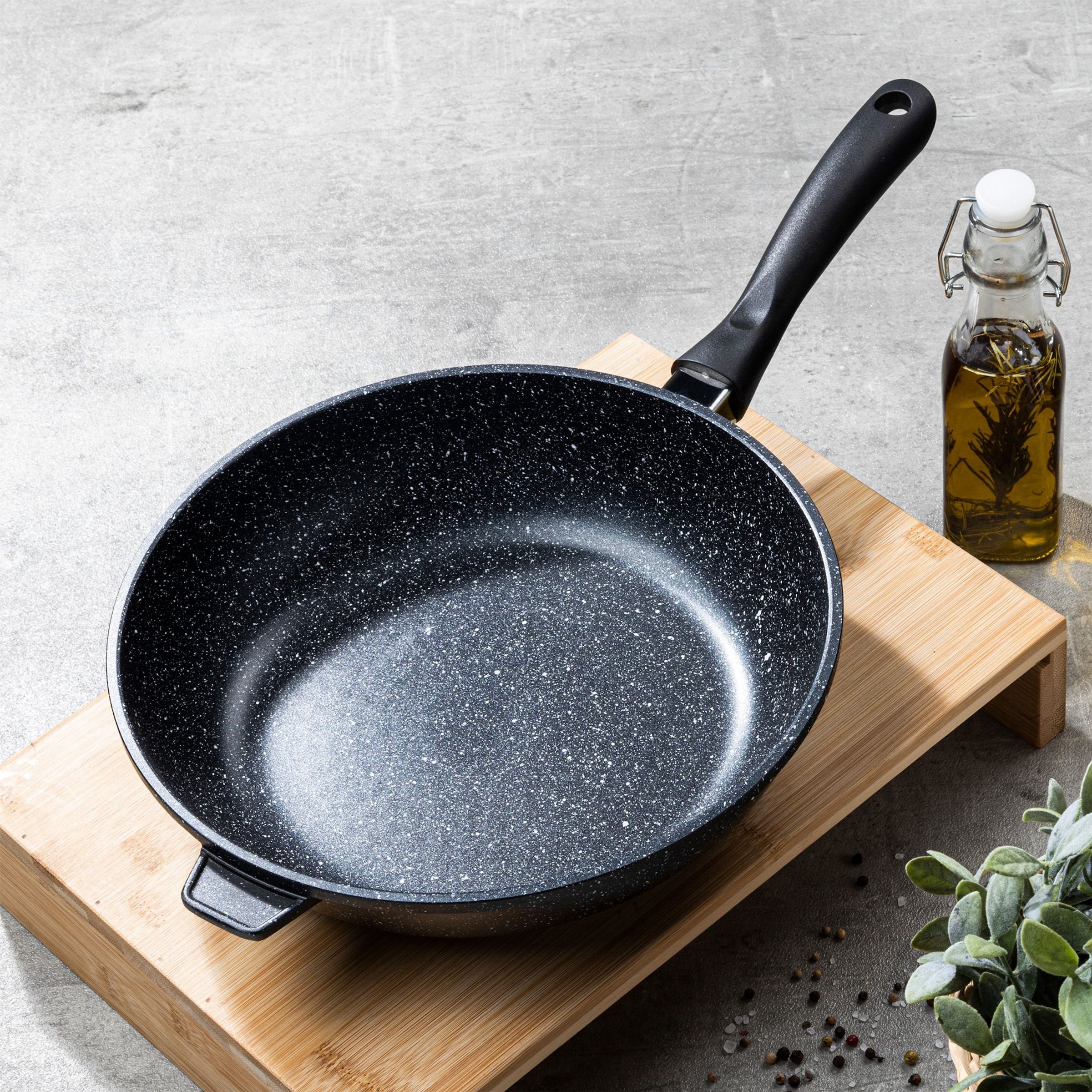 Gravidus Bratpfanne Aluguss Pfanne Ø28cm Induktion Granitoptik