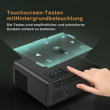 TAB HD Projektor, 1920x1080px Beamer, LED-Beamer (15000 lm, 16000:1, 4K-Unterstützung 500" Bildschirmgröße)