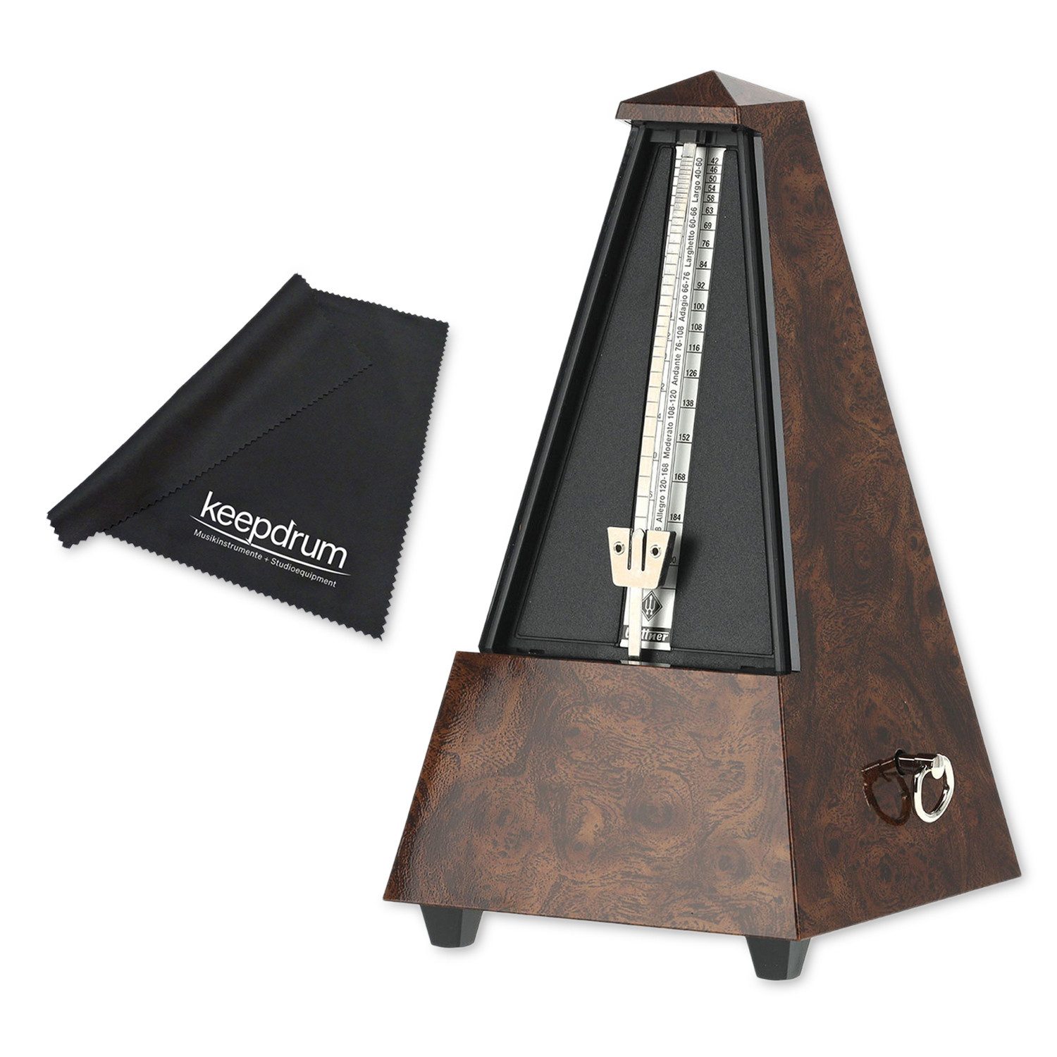 Wittner Metronom Wittner Metronom 845001 mechanisch Wurzelholz-Design mit Tuch, Mechanisch