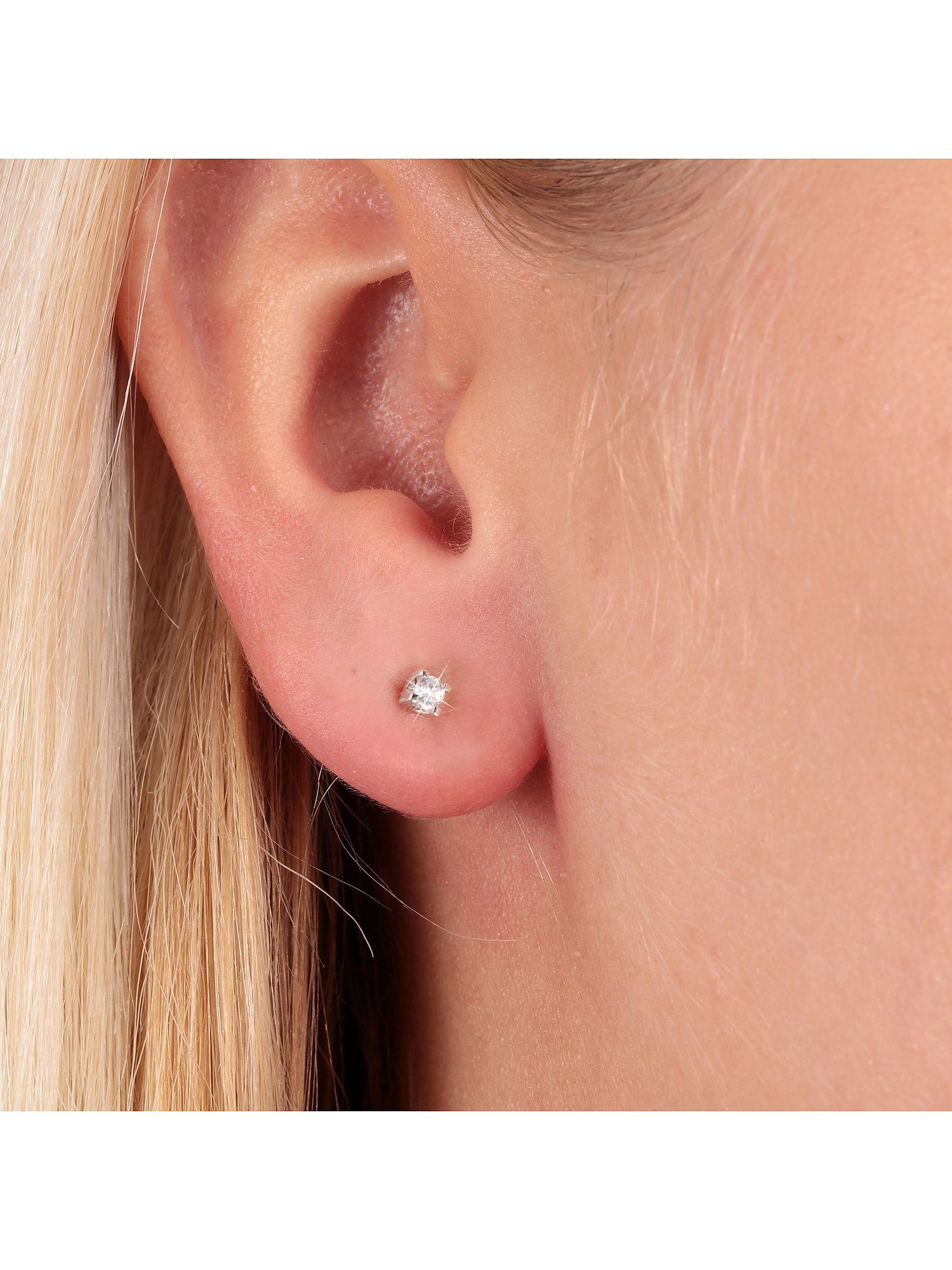 CHRIST Paar Ohrstecker CHRIST Damen-Ohrstecker 375er Weißgold 2 Diamant günstig online kaufen