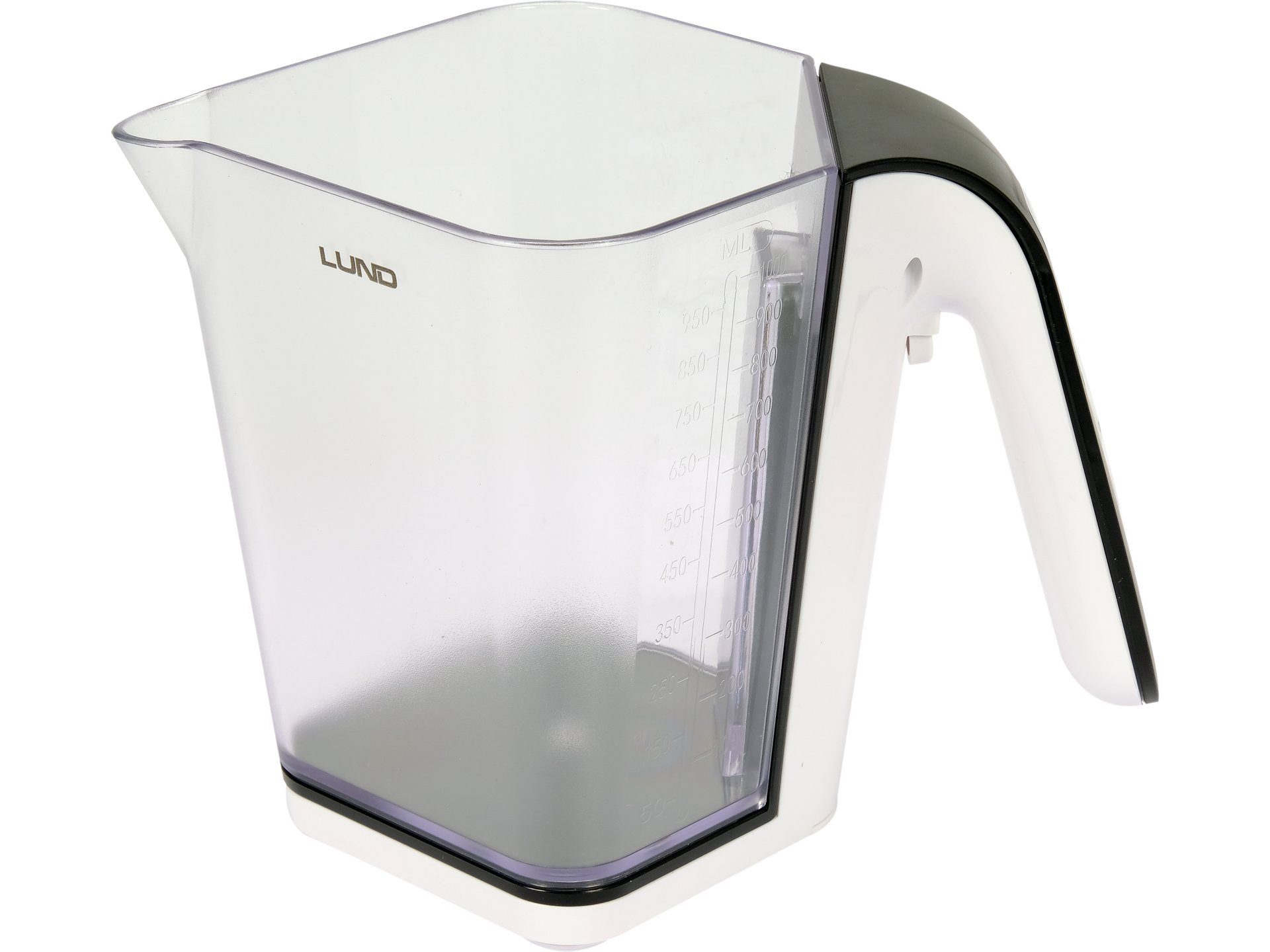 Lund Küchenwaage Digitale Küchenwaage mit Messbecher 1200 ml, 2 kg