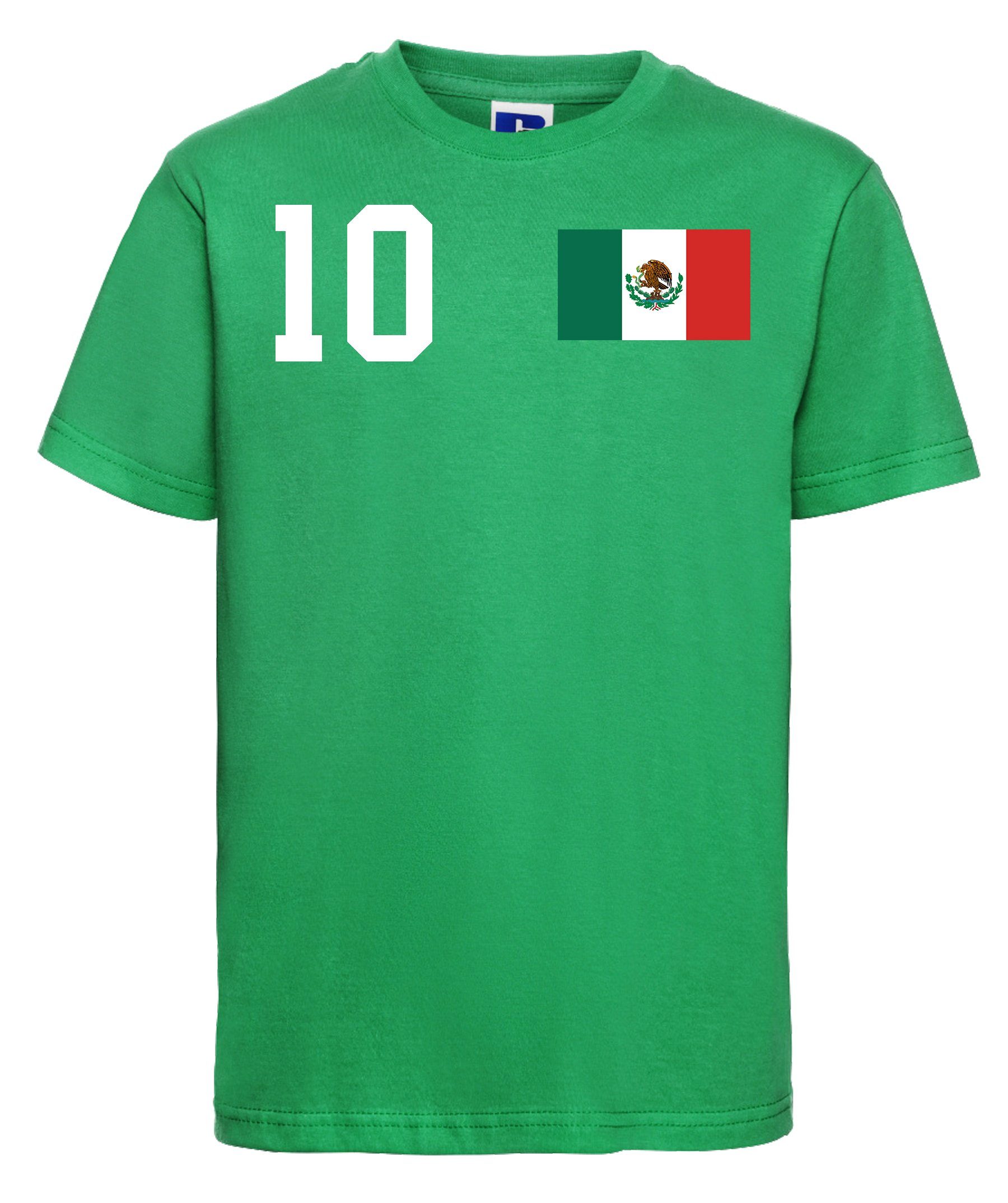 Youth Designz T-Shirt Mexiko Kinder T-Shirt im Fußball Trikot Look mit trendigem Motiv