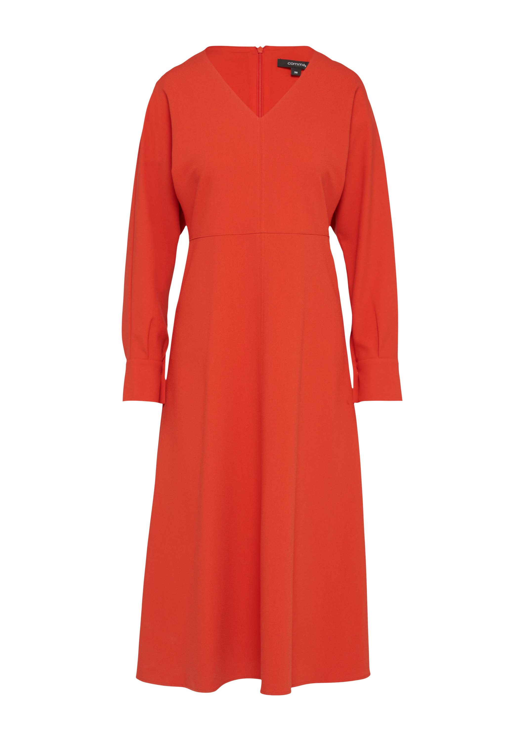 comma Maxikleid Kleid Fließendes Crepe-Kleid mit Fledermausarm günstig online kaufen