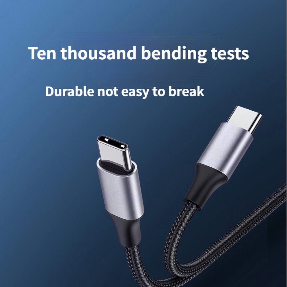 TradeNation USB C auf USB C Ladekabel 1m 2m Kabel Schnell 60W für Samsung Apple USB-Kabel, USB-C, USB-C (100 cm), 60W