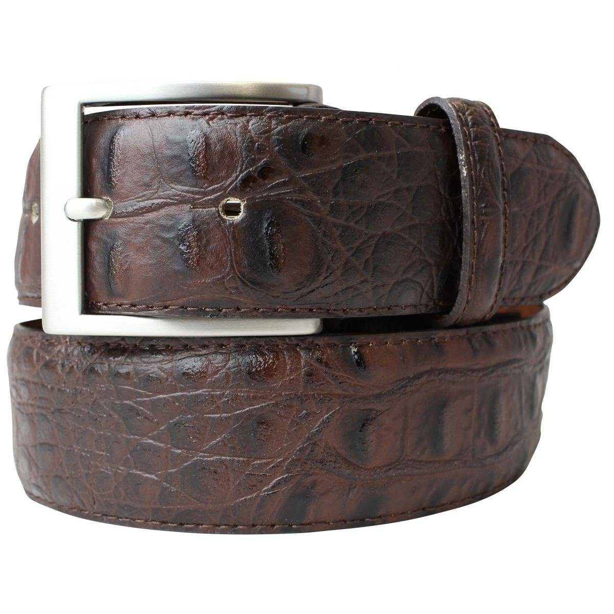 BELTINGER Ledergürtel Gürtel mit Krokoprägung 4 cm - Leder-Gürtel für Herren 40mm Kroko-Opti (1-St)