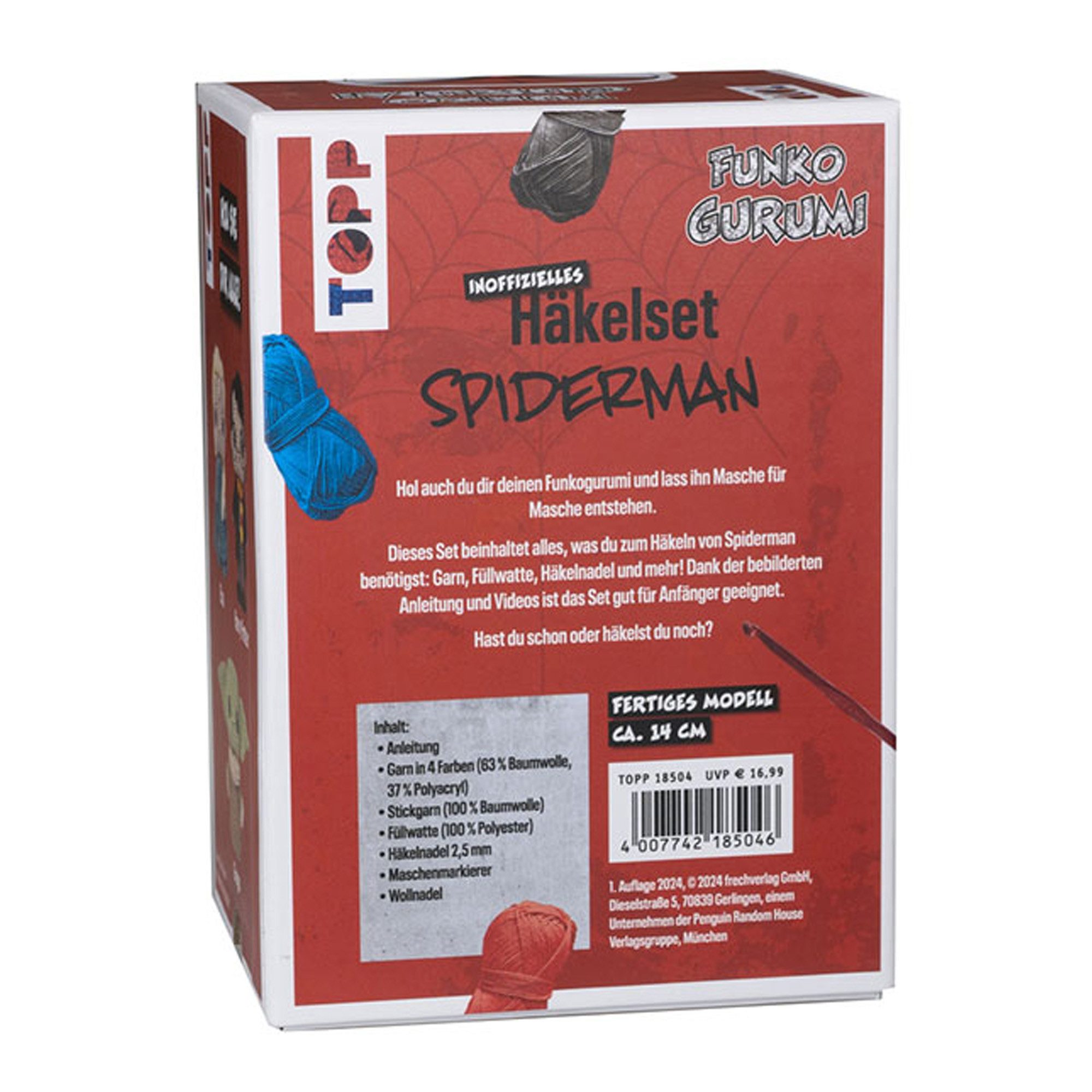 frechverlag Funkogurumi Spiderman - Häkelset für Anfänger Häkelwolle