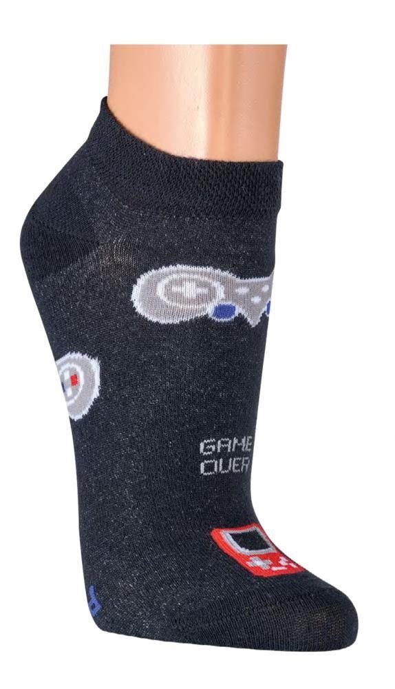 FussFreunde Sneakersocken 2 Paar witzige Fun Sneakersocken Spaß mit Socken lustige Geschenkidee