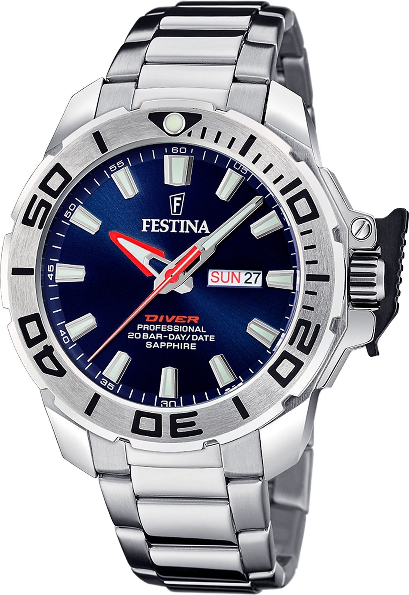 Quarzuhr Festina Herrenuhr Edelstahl silber