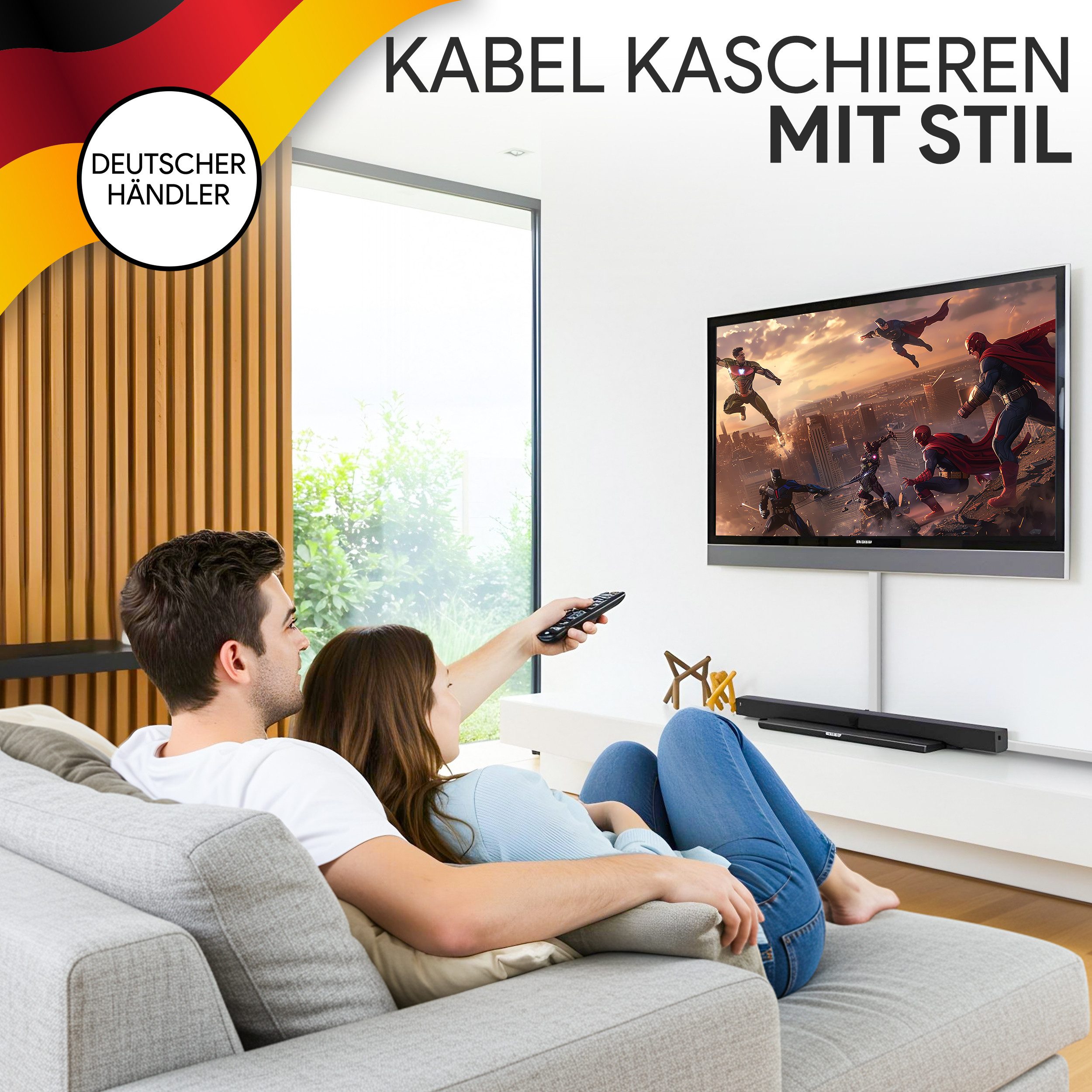 tktrading24 Kabelkanal Kabelleiste aus hochwertigem PVC weiß 2m - diverse Größen