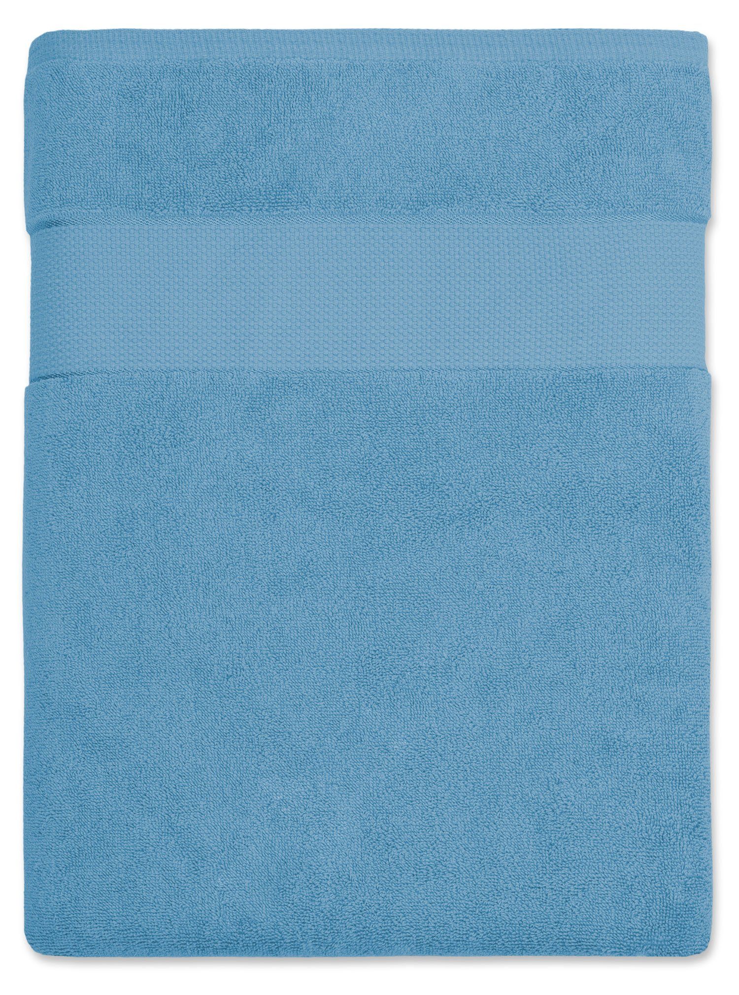 BANANALU Saunatuch XL - XXL 100x180cm 100% Baumwolle 600g/m2 Frottiertuch Großes Badetuch, Baumwolle (1-St) Placid Blue 15-3920