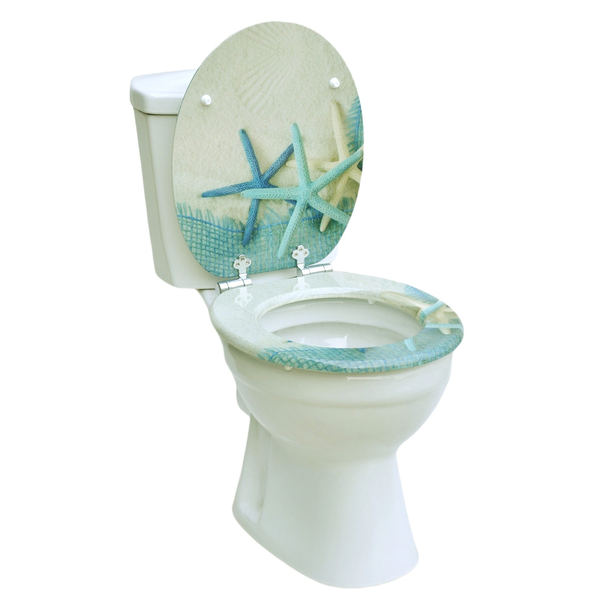 SINOBATH WC-Sitz WC-Sitz mit Absenkautomatik,MDF Holzkern,Toilettensitz