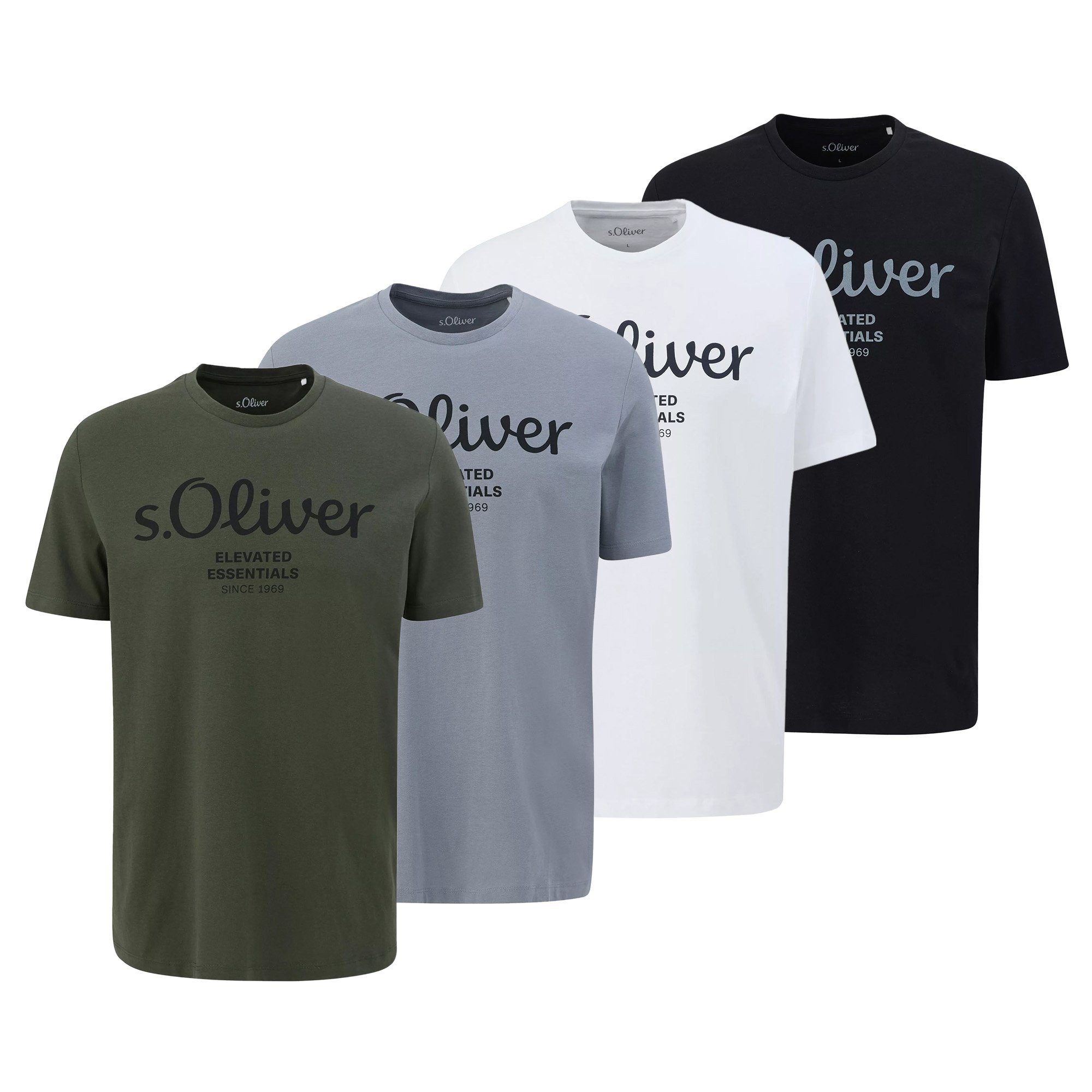 s.Oliver T-Shirt Herren T-Shirt 4er Pack günstig online kaufen