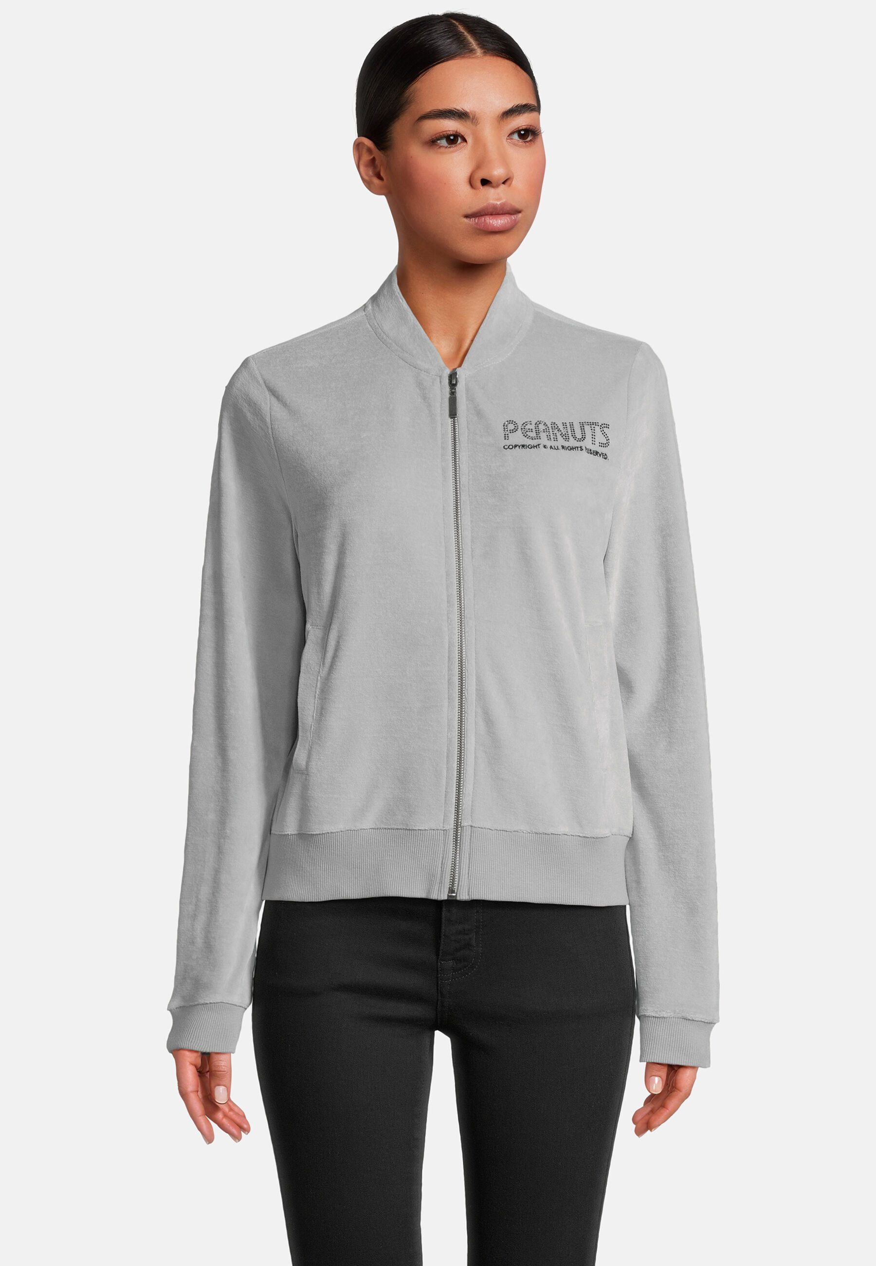 Frogbox Sweatjacke mit Schmucksteinen