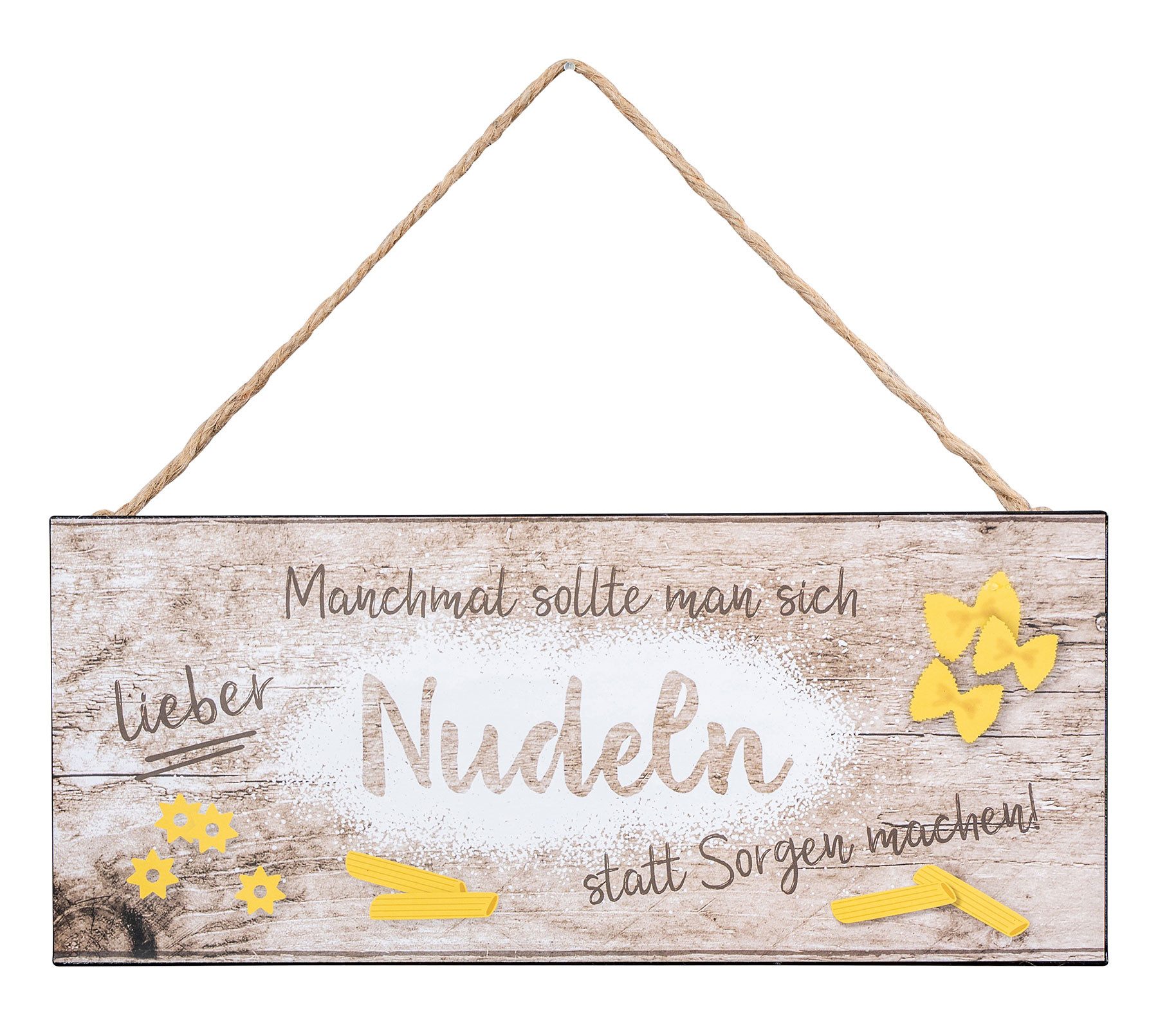 Levandeo® Metallbild, Schild L30cm Lieber Nudeln günstig online kaufen