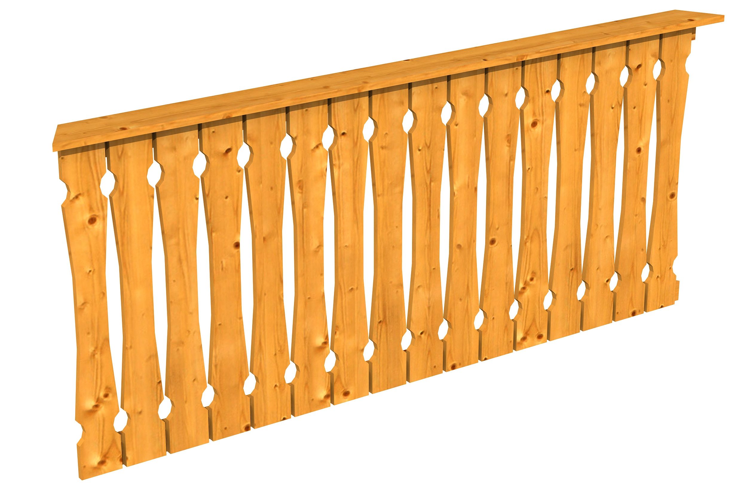 Skanholz Brüstungsgeländer Balkonschalung, 210 cm Länge, 96 cm Höhe