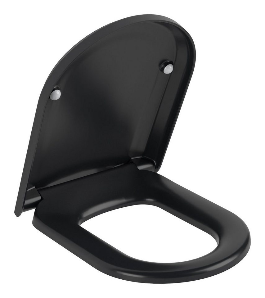 Thumbnail - Villeroy & Boch WC-Sitz Hommage, Mit Absenkautomatik u. QuickRelease 430 x 485 mm - Pure Black