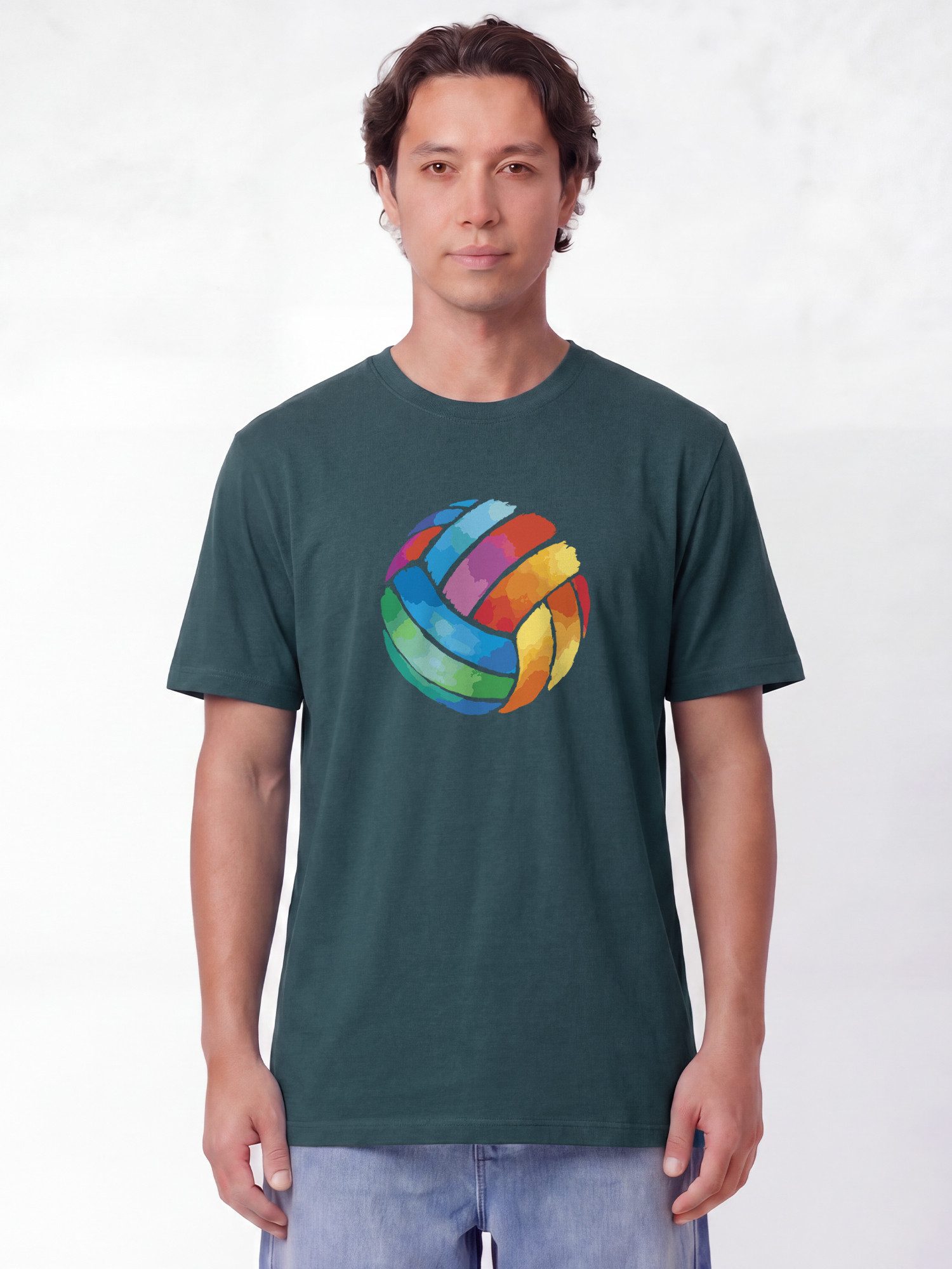 wat? Apparel T-Shirt Volleyball in Watercolor