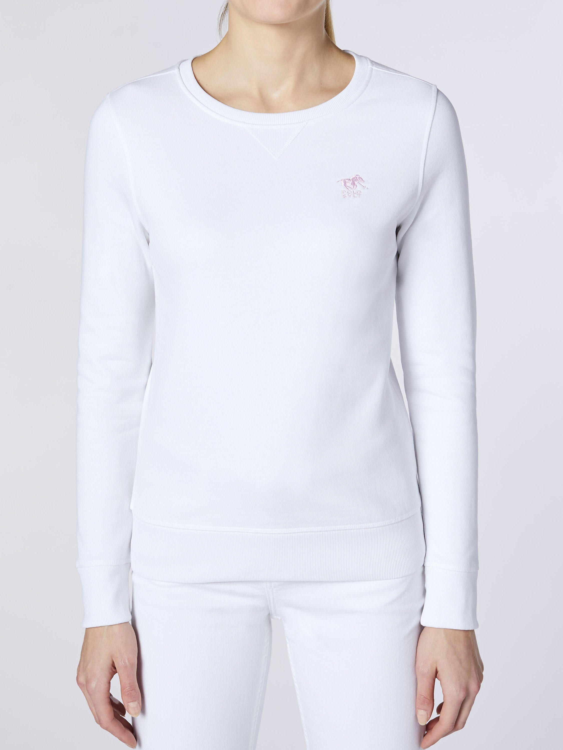 Polo mit Bright Logo-Stickerei Sweatshirt White Sylt