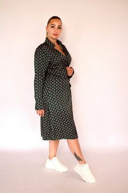 MonCaprise by Clothè Wickelkleid Langarm Kleid 100% Viskose One Size Seidenglanz edle Optik