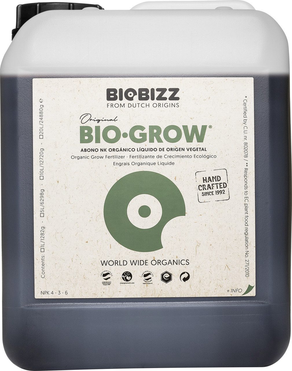 Biobizz Pflanzendünger BioBizz Dünger Bio-Grow 5 L, Bio