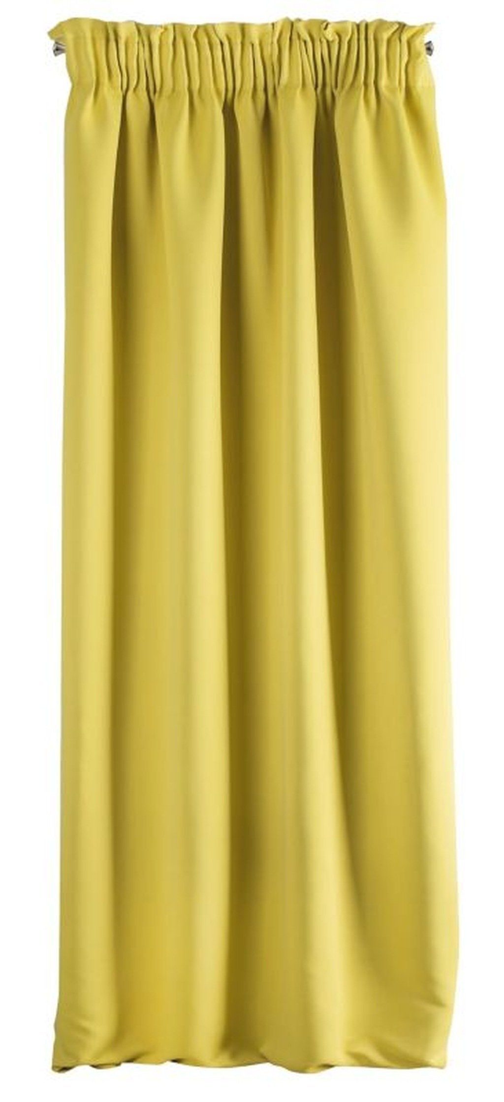 Vorhang Vorhang Kräuselband Verdunkelung Hochwertig Gelb - Zitrone  135x270cm (2 Stück), Mariall, Kräuselband
