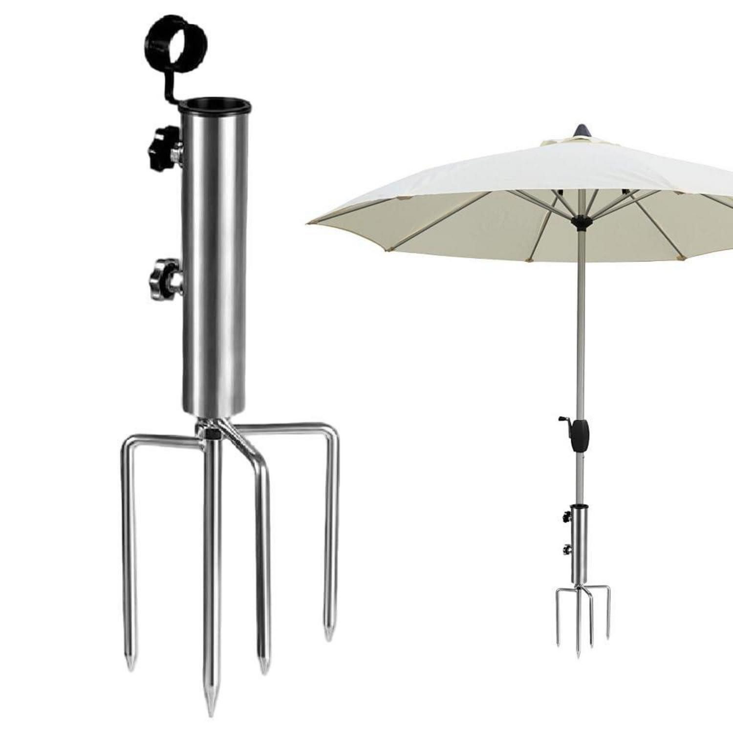 LuxusKollektion Schirmständer Sonnenschirmständer mit Erdspieß 4-teilig (1 St)