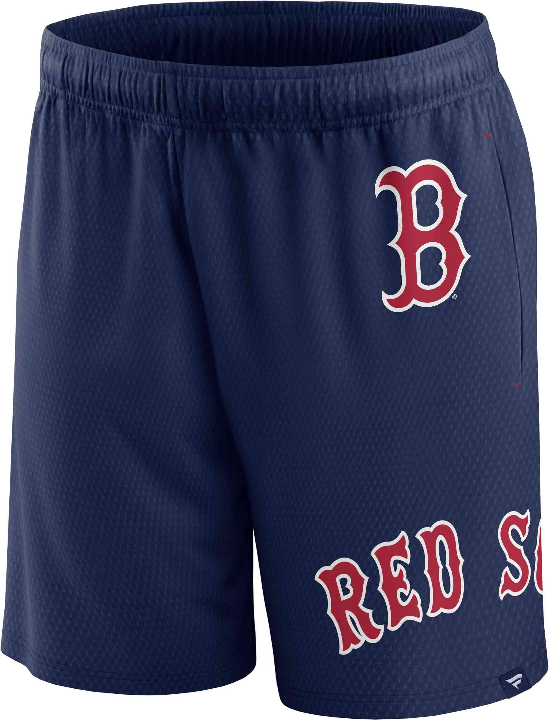 MLB Red Boston Shorts Sox Mesh Fanatics