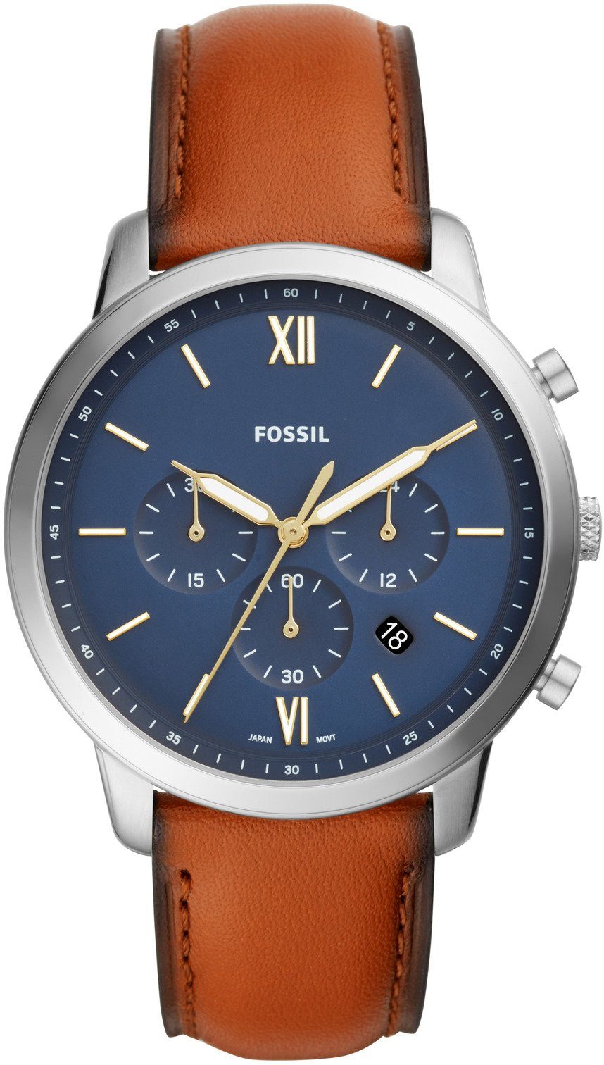 Fossil Chronograph NEUTRA FS5453, Quarzuhr, Armbanduhr, Herrenuhr, Stoppfun günstig online kaufen