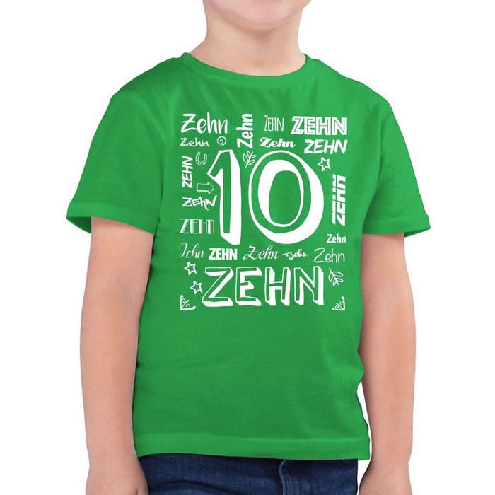 Shirtracer T-Shirt Zehnter Zahlen - 10. Geburtstag - Jungen Kinder T-Shirt kinder shirt lustige sprüche - t-shirt printing