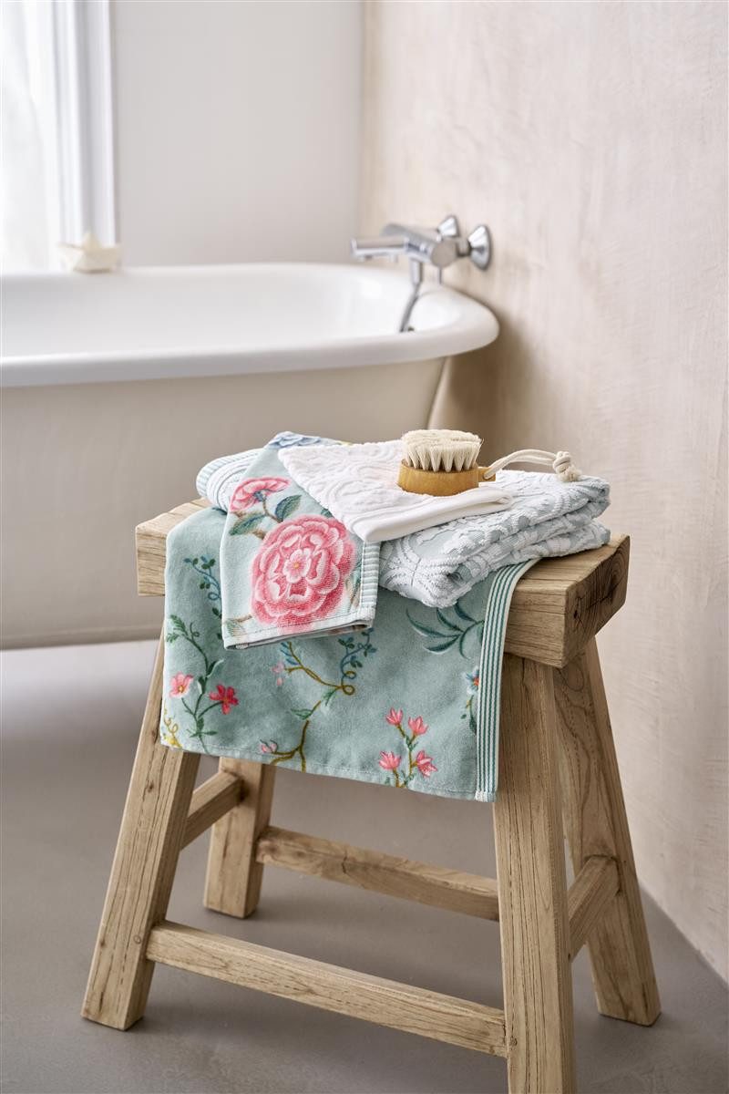 PiP Studio Gästehandtuch Les Fleurs Gästehandtuch blue 30x50cm (1 Stück), 1 günstig online kaufen